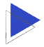 A blue triangle on a green background.