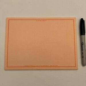 An ORANGE VIS-IT™ Big Idea Pad 8x6 in. (50 sheets) with a pen and a marker next to it.